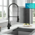 thumbnail image 4 of KRAUS Britt Commercial Style Pull-Down Single Handle Kitchen Faucet in Matte Black/Spot-Free Black Stainless Steel, 4 of 16