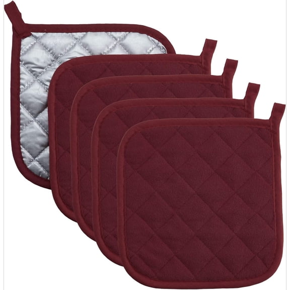 Pot Holders Cotton Made Machine Washable Heat Resistant Potholder, Pot Holder, Hot Pads, Cooking and Baking set of 5