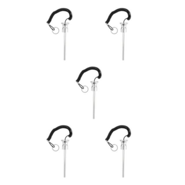 Justharion Magnetic Weight Stack Pin with Pull Rope Replacement Parts Silver 8x125mm 5Set