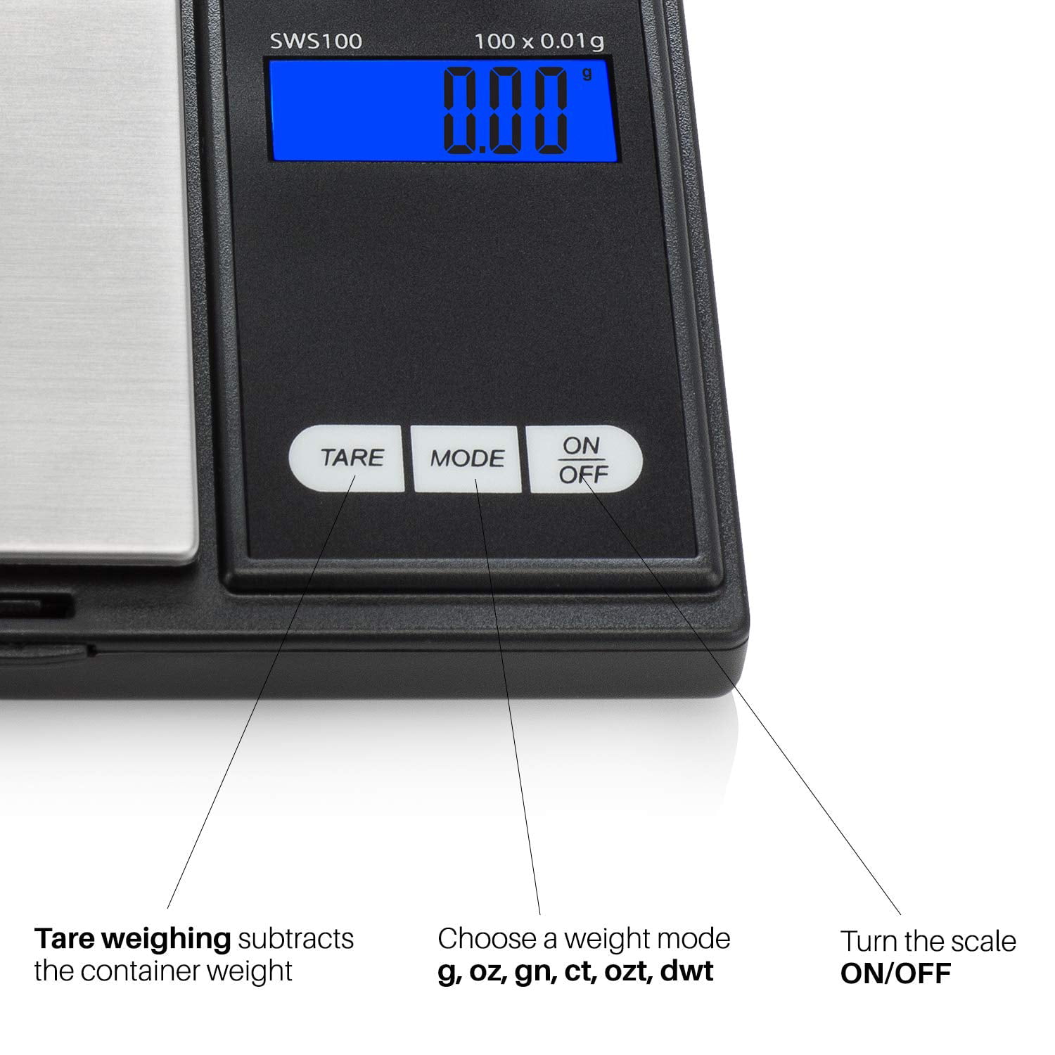 Digital Gram Scale , Small Jewelry Scale,Digital Weight Gram and Oz, Tare  Function Digital Herb Scale for Food, Mini Reptile,,500g/0.01g，G9803 