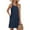 Dark Blue, variant on Women's Beach Vest Casual Summer Sleeveless Dress with Pocket Straps Solid Color for Swim Cover-Up and Lightweight Wear,Gray XL