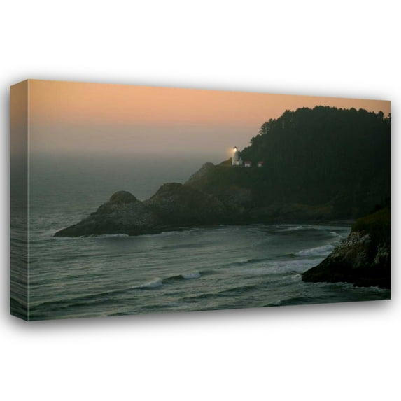Brian Kidd 40x28 Gallery Wrapped Canvas Wall Art Titled - Heceta Sunset