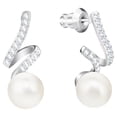 thumbnail image 2 of Swarovski Gabriella Drop Earrings White, Rhodium plated -5528447, 2 of 3