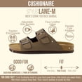 thumbnail image 3 of Cushionaire Lane Cork Footbed Mens Sandals, Adjustable Buckle Comfort Slides for Men, Genuine Leather Insole Summer Sandals Men Footwear, 3 of 18