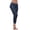 Navy, variant on Honeeladyy Women Workout Out Leggings Stretch Waist Button Pocket Yoga Gym Cropped Trousers Black-XXXXL