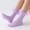 A-Purple174, variant on Babaley Women's Socks Elegant Lace Ruffle Crew Socks Comfortable Stretchy Mid Calf Trendy Hosiery