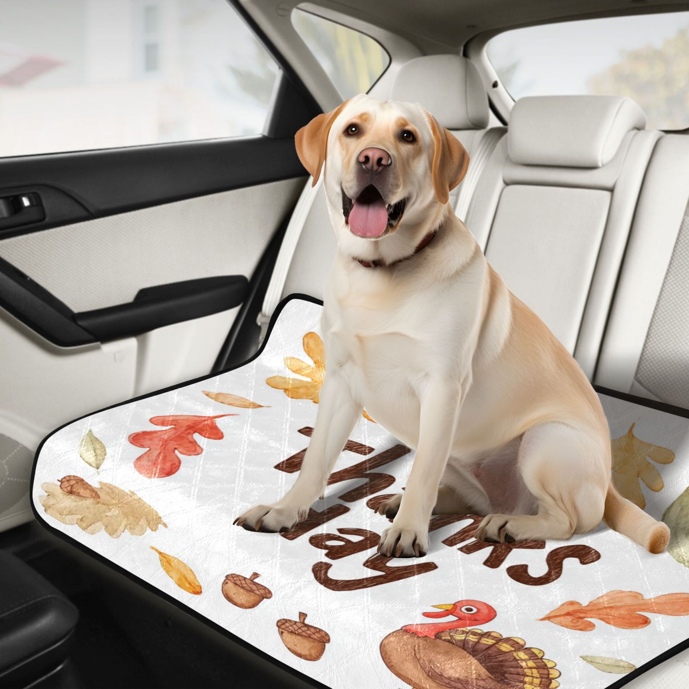IAUYY Washable Pee Pads for Dogs Smallx3 Absorbent and Leak-Proof Non-Slip Reusable Puppy Pee Pads for Dogs Applicable to Playpen Potty Crate Little Turkey and Acorns