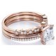 thumbnail image 3 of JeenMata Juego de Anillos de Boda Estilo Princesa de 2 Quilates - Juego de Novia - Juego de Trío de Boda - Anillo de Compromiso - Anillo Art Déco - Anillo de Promesa - Plata Esterlina, 3 of 6