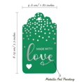 thumbnail image 5 of Inkdotpot Real Silver Foil Made With Love Text Tags Favor Hang Paper Tags 50 Pieces, 5 of 6