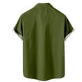 thumbnail image 3 of Camisas s Para Hombre Manga Corta Camisa de manga corta con estampado digital 3d de ocio de tendencia de moda de playa de turismo de vacaciones de verano para hombres (Green, 3XL), 3 of 5