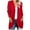 Red, variant on ICHUANYI Women's Fashion Open Front Cardigan Sweater Mid-Long Solid Warm Outwear Coats Fall Winter Clothes Outfits 2023