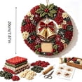 thumbnail image 3 of 3D Fabric Poke Wreath DIY Kit, Bell Pattern Punch Art Craft Set, Beginner-Friendly Xmas Wall Hanging Decor for Front Door Window Home Party, 3 of 7