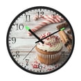 thumbnail image 2 of Voice Activated Clock with Glow Light 12 Inch Large Silent Wall Clock Battery Operated for Home Decor Cupcake, 2 of 8