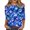 Dark Blue, variant on Womens Halloween Tops Castle Moon Crew Neck Horror Blouses Spider Pumpkin 3/4 Sleeve Funny Shirts, S
