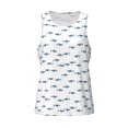 thumbnail image 4 of Easygdp Party Shark Cute Men's Tank Top, Sleeveless Muscle T Shirts, Breathable, Quick-Dry, Loose for Gym, Running, Fitness - X-Large, 4 of 9