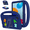 Navy Blue, variant on Case for Samsung Galaxy Tab A11 2025/A9 2023 8.7 inch Model (SM-X110/X115/X130/X135) Letter Pattern Portable Kids Shockproof Cover with Stand and Shoulder Strap
