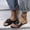 Black, variant on Njoeus Sandals Women Metal Buckle Flat Sandals Summer Fashion Sandals Dress Sandals Women Beach Seaside Shopping Sandals