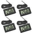 thumbnail image 1 of Mini Digital LCD Thermometer Temperature with Temperature Probe Sensor Tester for Refrigerator Freezers Aquarium (4X Black), 1 of 5