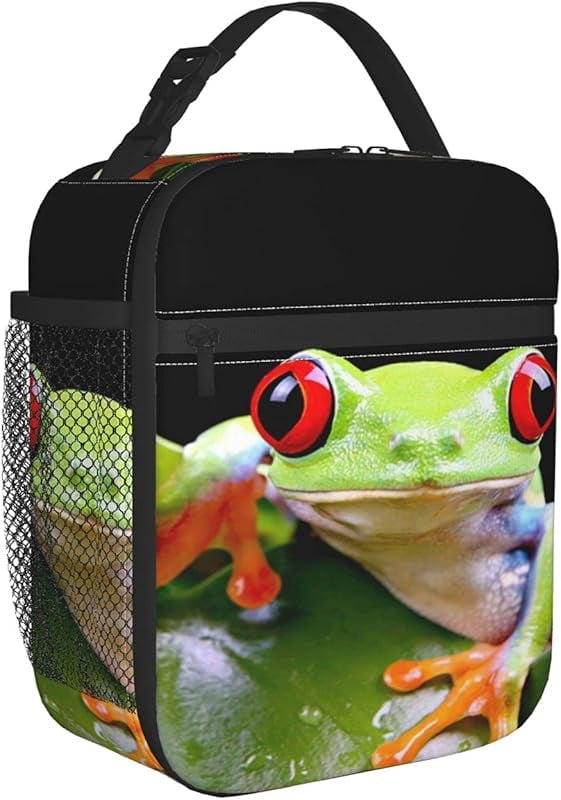 Frog Lunch Box Insulated Soft Bag Reusable Cooler Bag For Women&Men&Work Picnic Hiking