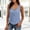 Blue, variant on Women Plaid Tank Top Summer Business Casual Sleeveless Button Down Shirts Slim Fit Gingham Tops Red