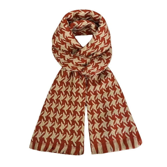 kamemir Scarves for Women Scarf Wide Scarf with Tassels Cotton Unisex Scarves(Brown,One Size)