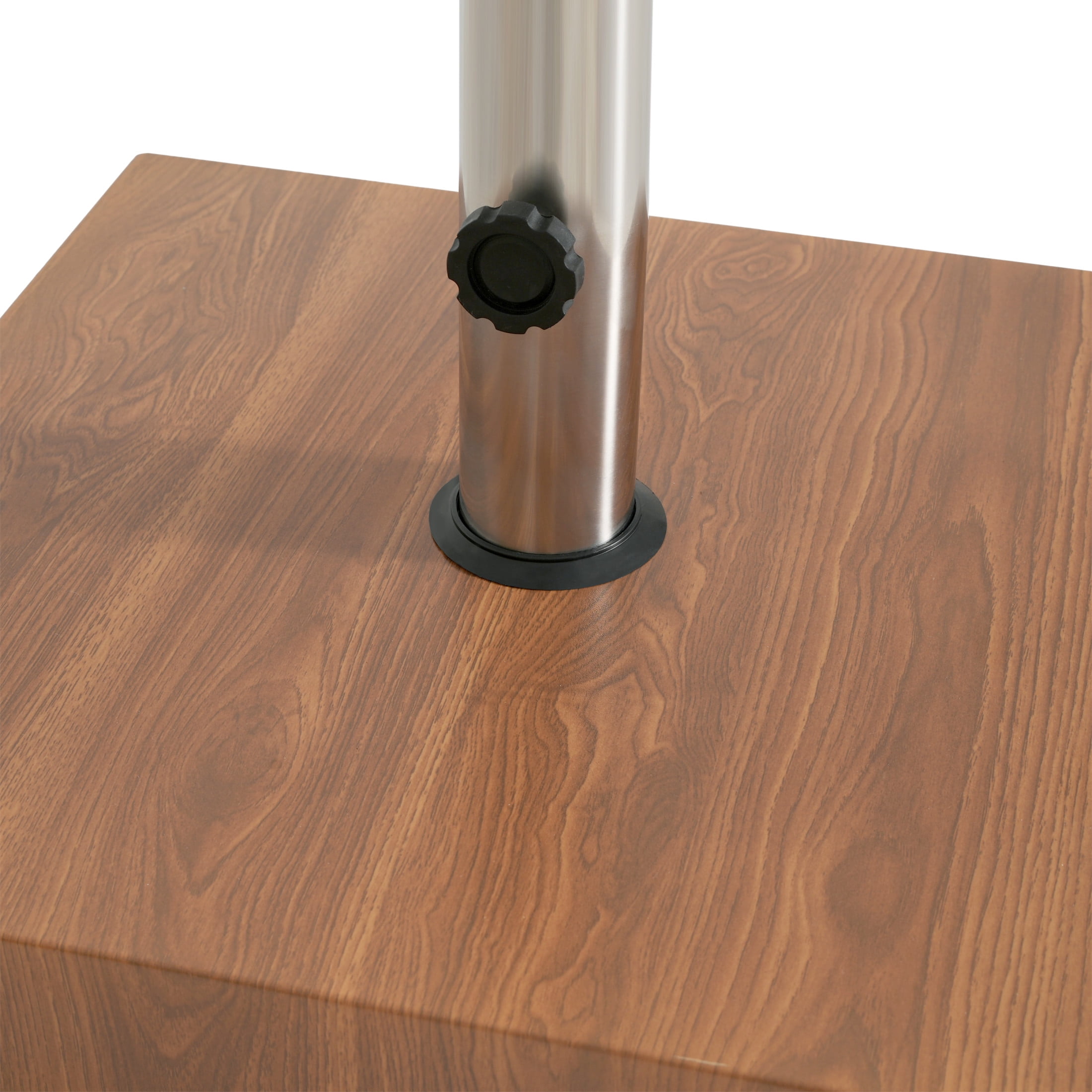 Christopher Knight Home Square Umbrella Base with Wheels, Stainless Steel Pole, Natural