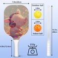 thumbnail image 4 of Pickleball Paddles Set Of 2, Fiberglass Surface, Music Piggy Print, 4 Balls & Bag, 4 of 5