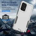 thumbnail image 3 of NIFFPD Samsung Galaxy A53 5G Case with Screen Protector Tough Rugged Shockproof Protective Phone Case for Samsung A53 5G White&Gray, 3 of 8