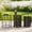 Bronze, variant on Y&M 3-Piece Nesting Side Table Set, Round Metal Outdoor End Tables with Plant Stand, Black
