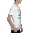 thumbnail image 3 of Autisme - Rouge au Lieu de l'Infini - Acceptation Papillon T-Shirt Basique à Manches Courtes pour Hommes Blanc 3TG, 3 of 5