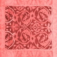 thumbnail image 1 of Ahgly Company Machine Washable Indoor Square Abstract Red Modern Area Rugs, 5' Square, 1 of 4