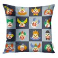 thumbnail image 1 of RYLABLUE Housse de Coussin Personnage de Clown Coloré en Costume de Cirque de Carnaval, 1 of 1