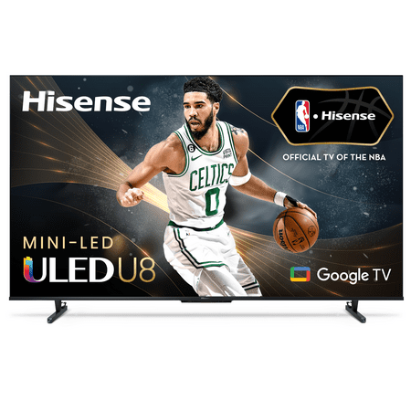 Hisense 65" Class U8 Series Mini-LED ULED 4K UHD Google Smart TV (65U8K) - QLED, Native 144Hz, 1500-Nit, Dolby Vision IQ, Full Array Local Dimming, Game Mode Pro