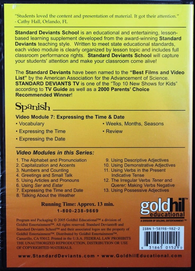 Standard Deviants: Spanish 11 - Using Verbs in the [DVD]