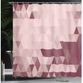 thumbnail image 3 of Ambesonne Geometric Shower Curtain, Triangle Pattern Abstract, 69"Wx84"L, Pale Rose, 3 of 4