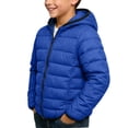 thumbnail image 3 of Xdegoge Boys Lightweight Puffer Jacket Hooded Water Resistant Winter Coat Kids Full Zip Warm Outerwear for Fall School, Size 5-6, 3 of 5
