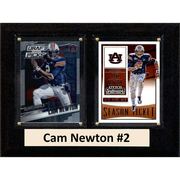 C & I Collectables 68NEWTONCO 6 x 8 in. Cam Newton NCAA Auburn Tigers Two Card Plaque