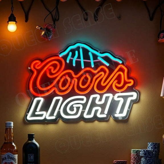 Queen Sense 16"x12" Coor Light Mountain LED Neon Sign for Wall Decor Dimmable USB Powered LED Light W116CLM-5VLED