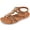 Brown, variant on Ablanczoom Womens Sandals: Rhinestone Flower Comfortable Summer Flat Sandals for Women Beach Shoes