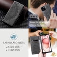 thumbnail image 4 of TECH CIRCLE Case For iPhone 14 Pro Max Case, Slim PU Leather Flip Folio Case Card Holders Kickstand Magnetic Shockproof Protective TPU Inner Wallet Cover for Apple iPhone 14 Pro Max 2022,Grey, 4 of 5