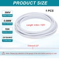 thumbnail image 2 of Uxcell 15Ft 18/2 Cable Cubierto, 300V SVT Cable Redondo para Lámpara Aislado Resistente al Calor Electrónico Flexible, Blanco, 2 of 7