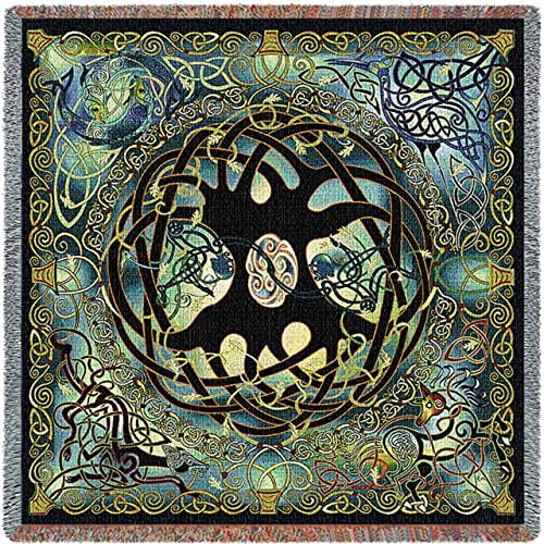 Grande Tapisserie Irlandaise Pure Country – Noeuds Celtiques 54x72, Coton, Multicolore