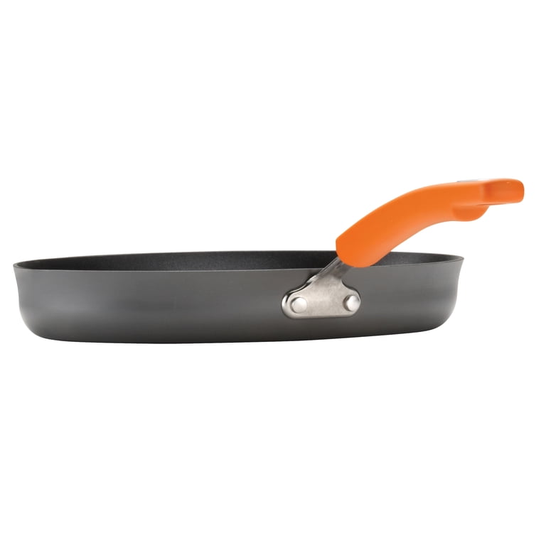 Parini Glazed Black Ceramic Grill Pan – 11.5x8.5 Inch Rectangle, Non-Stick & Oven-Safe