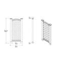 thumbnail image 4 of Vita 24"L x 56"H Luxembourg Vinyl Privacy Screen, White, VA68199, 4 of 7
