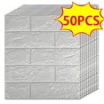 thumbnail image 1 of 20/30/40//50pcs 3D Wall Tile Sticker, Foam Brick Self-Adhesive Anti-Collision Sticker,, 1 of 5