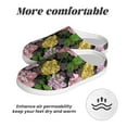 thumbnail image 6 of Daiia Colorful Roses Print Women’s Fuzzy Slippers Memory Foam Lightweight House Shoes Cozy Loafer Flannel House Shoes-35/36, 6 of 7