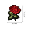 thumbnail image 3 of 6Pcs Rose Embroidery Badge Clothes Fabric Patch Applique Decor DIY, 3 of 3