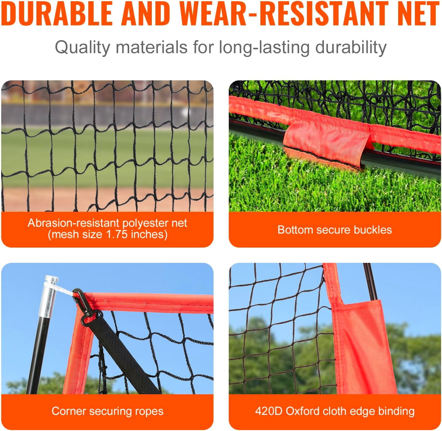 7x7 ft Baseball Softball Practice Net, Portable Baseball Training Net for Hitting Batting Catching Pitching, Backstop Baseball Equipment Training Aids with Carry Bag and Strike Zone