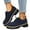 Blue, variant on YOUYEDIAN Loafers for Women Round Toe Fashion Platform Heel Comfy Shoes Slip On Strap Design Casual Shoes