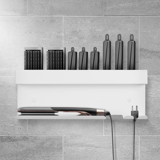 EXHUMKY Soporte De Pared Para De Cabello En Aluminio Resistente Y Sin Taladros Color